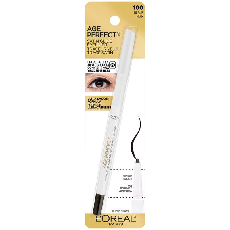 L'Oreal Paris Age Perfect Satin Glide Eyeliner with Mineral Pigments, Black L'Oreal Paris