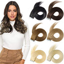 ROSEBUD Tape in Hair Extensions REMY Human Hair, Secure Skin Weft Hair Extensions Seamless 40g/Pack 20Pcs 14 Inch Rose bud