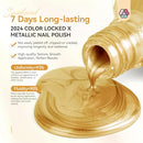 SAVILAND Metallic Gold Nail Polish: Quick Dry Mirror Golden Nail Polish Regular Chrome Fingernail Polish Easy To Use & Remove No Curing Needed Bulk Nail Lacquer for Toes Nail Art DIY Home 0.34 oz Infinity Warehouse