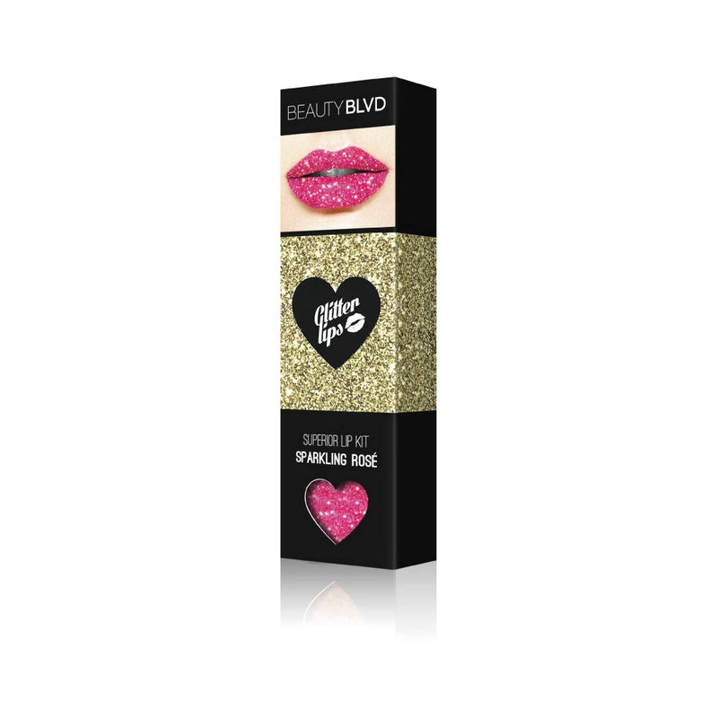 BeautyBlvd Glitter Lips | Glitter Lip Kit | Waterproof & Smudge Proof | Long Lasting | Cruelty Free (Sparkling Rose) BEAUTYBLVD