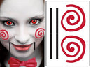 Saw Clown Style Kit Temporary Tattoos | Skin Safe | MADE IN THE USA Fashiontats