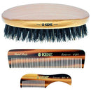 Kent Set of Combs, 81T Small Beard and Mustache Comb, FOT All Fine Pocket Comb, and PF22 Hair Brush and Beard Bruh, Best Beard and Mustache Grooming Kit for Travel and Home Beard Care, Made in England KENT