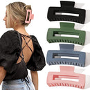 Hair Claw Clips for Women - Claw Hair Clips for Thick Hair Claw Clip for Women Hair Accessories Strong Hold Girls French Design Jaw Barrettes Gift for Long Curly Hair Clamps(4 Packs) Ivyu
