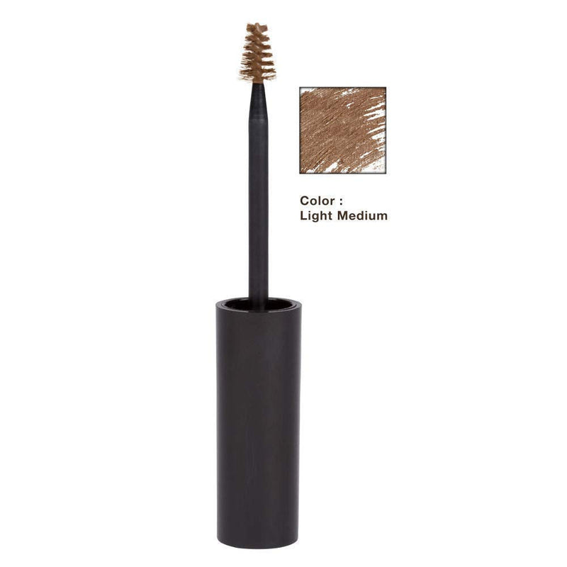 Elizabeth Mott Eyebrow Gel Makeup - Queen of the Fill Brow Tint and Filler - Brush to Fill in Eyebrows and Cover Gray Hairs - Cruelty Free - Light Medium Brown , 4g Elizabeth Mott