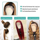 Ombre Blonde Lace Front Wigs Brazilian Brown Hair Honey Blonde 13x4 Lace Frontal Wig 20inch 2 Tones 1B/27