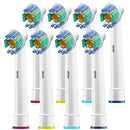 Professional White Replacement Brush Heads w/ 3D Whitening, Compatible with Oralb Braun Electric Toothbrush- 8 Pro Style- Fits The Oral-B Kids Care 1000 Etc. Alayna