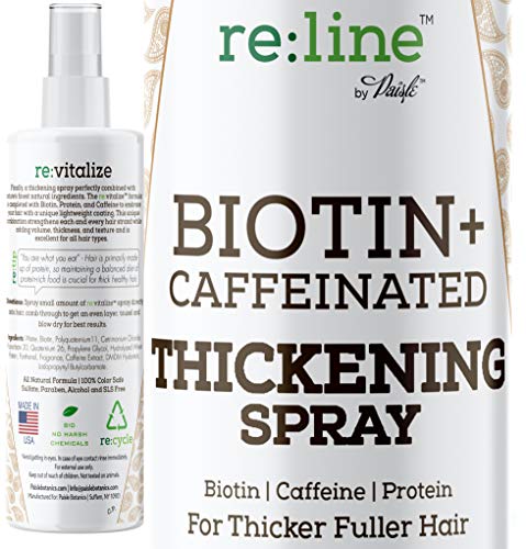 Biotin Hair Thickening Spray for Hair Growth Spray NATURAL Hair Thickener for Fine Hair Volume Spray for Fine Hair Volumizer for Hair Spray Color Safe - BIOTIN & CAFFEINE - Get Thicker Hair in Seconds Paisle Botanics
