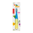 RADIUS Totz Plus Brush Kids Toothbrush Silky Soft BPA Free ADA Accepted Designed for Delicate Teeth & Gums for Children 3 Years & Up - BlueYellow - Pack of 1 RADIUS