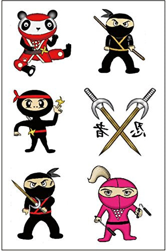 Premium Ninja Tattoos, Karate Party Favors, Temporary Tattoo PremiumTT temporary tattoos