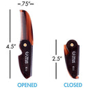 ZEUS Folding Mustache Comb, Handmade Saw-Cut Best Moustache Pocket Comb - (Traditional) - K11 ZEUS