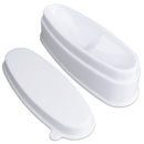 Beauticom French Dip Powder Tray Dipping Holder Container w/Removable Lid for Nail Art Powder Pink & White Beauticom