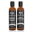 Beard Wash & Beard Conditioner Set with Argan Oil - Aids Growth and Volume - Softens, Smooths & Strengthens All Types of Beards & Mustaches - Made In the USA The Gentlemen's Beard
