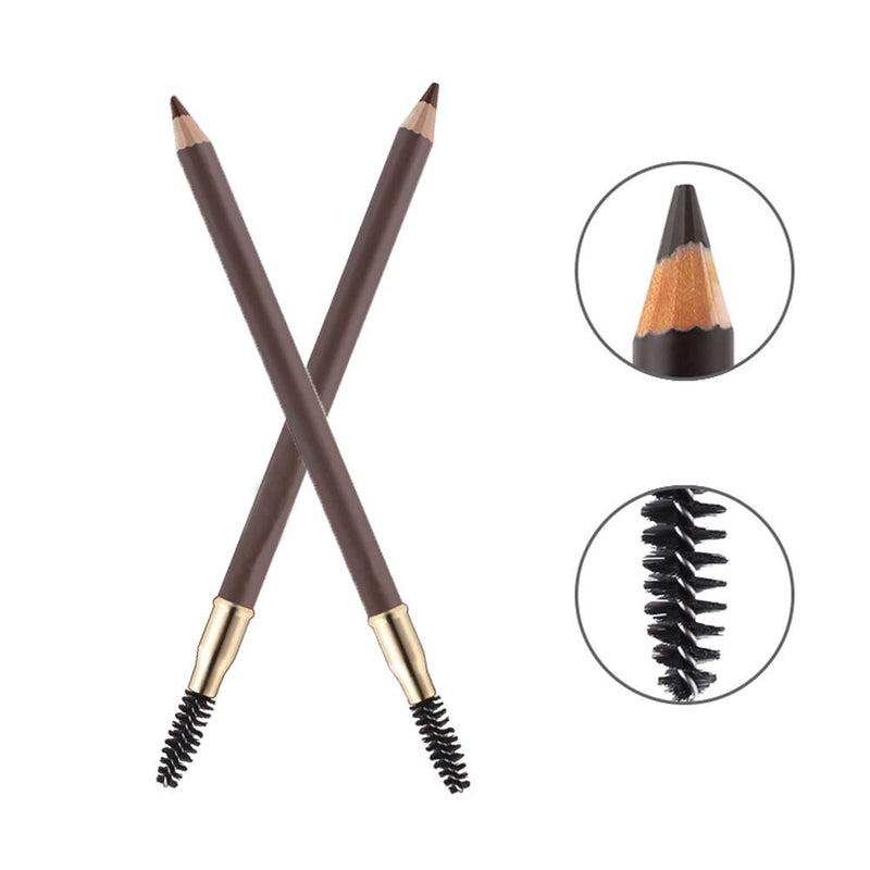 Eyebrow Pencil with Brow Brush 5pcs Pinkiou Waterproof Durable Liner Double-headed Makeup Brow Stylist Longlasting Microblading Pen Kit For Marking Outlining Eye Brow Liners 5 Colors Per Set Pinkiou Store