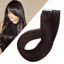 40pcs Thick Tape in Hair Extensions Human Hair 100g Tape in Remy Hair Extension Dark Brown 18 inch for Women Seamless Rooted Tape ins Long Straight Hair Invisible Double Sided Tape on
