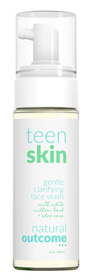 Teen Skin Gentle Foaming Face Wash by Natural Outcome Skin Care - Boys & Girls Facial Cleanser Lotion for Teens, Preteens & Kids to Prevent Acne, Sulfate Free 6 oz natural outcome