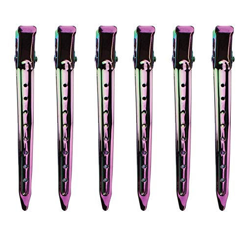 Kitsch Styling Hair Clip, Duck Bill Clips for Hair, Women Hair Clips for Styling Sectioning, Professional Hair Clips for Women, Hair Accessories for Styling, Hair Styling Clips - 6pcs (Iridescent) Kitsch