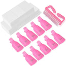 Nail Polish Remover Clips,TsMADDTs Finger Nail Clip Soak Off Caps with 600Pcs Lintfree Nail Polish Remover Wipes For UV Gel Acrylic Nail Polish Removal,Nail Brush TsMADDTs