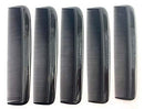 G.B.S (5 Pack) Pocket Comb Black Unbreakable Round Teeth Course Fine Pocket Beard & Mustache Combs for Men's Hair: Pain Free | Sideburns Travel Friendly Symmetry Non-Toxic, Friendly G.B.S
