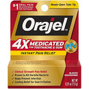 Orajel 4X for Toothache & Gum Pain Severe Gel Tube, No Color, 0.25 Ounce Orajel
