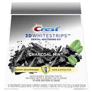Crest 3D Whitestrips Charcoal Mint, Teeth Whitening Kit, 28 Individual Strips (14 Treatments) + 1 Tube of Flavor Serum Crest