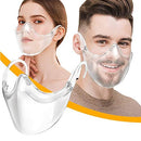 BeiYoYo Durable Clear Face Mask, Reusable Transparent Face Protection, Visible Expression，Breathable and Prevent Glasses Fog (1pcs) Beiyoyo