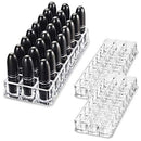 byAlegory (Set Of 2) Acrylic Lipstick Makeup Organizers 24 Space Beauty Storage Refillable Cosmetic Container - Clear BY ALEGORY