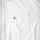 Barber Strong Barber Jacket, Men's White, Hair Repellent, Lightweight and Breathable Vented Side Panels, Features Easy Hair Removal and 2-Way Zipper Closure, M, Great for Pet Grooming Barber Strong