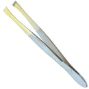 Camila Solingen CS31 3 1/2" Gold Tipped, Surgical Grade, German Stainless Steel Tweezers (Straight) - Flawless Facial Hair and Eyebrow Shaping and Removal for Men/Women CAMILA SOLINGEN