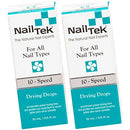 Nail Tek 10-Speed, Polish Drying Drops for All Nail Types, 0.5 oz, 2-Pack Nail Tek
