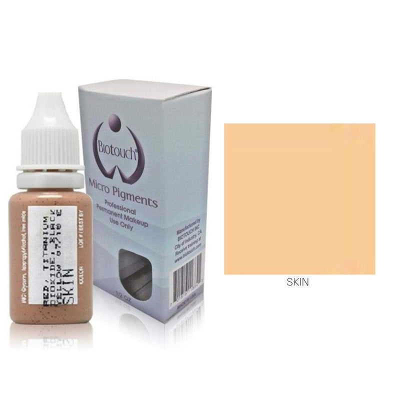 BIOTOUCH Micropigment SKIN Lighten Pigment Color Permanent Makeup Microblading Supplies Eyebrow Shading Micropigmentation Cosmetic Tattoo Ink Lip Eyeliner Feathering Hair Stroke LARGE Bottle 15ml Biotouch