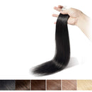 Tape in Hair Extensions Human Hair Off Black Tape in Remy Hair Extension Invisible Skin Weft Tape ins Seamless Double Sided Tape on 30g Thin 20pcs for Women Long Straight Hair 12inch