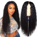 UNice Hair U Part Wig Human Hair Curly Wigs for Black Women Brazilian Virgin Hair Half Wigs Glueless Full Head U Shape Clip in Wig 150% Density 24inch UNICE Store
