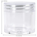 Beauticom 12 Pieces 30G/30ML(1 Oz) Thick Wall Round CLEAR Plastic Container Jars with Clear Flat Top Lids - Leak-Proof Jar - BPA Free Beauticom