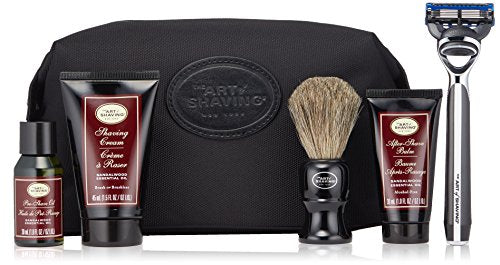 The Art of Shaving Sandalwood Travel Kit - Men's Razor with Pre-Shave Oil, Shaving Cream, Shaving Brush & After-Shave Balm The Art of Shaving