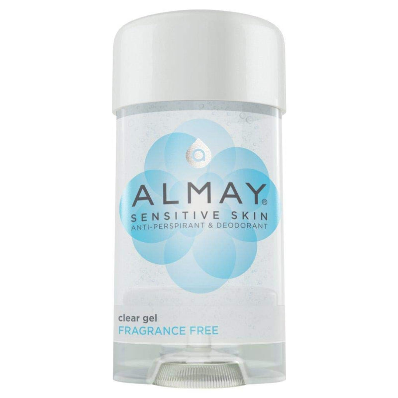 Deodorant for Women by Almay, Gel Antiperspirant, Hypoallergenic, Dermatologist Tested for Sensitive Skin, Fragrance Free, 2.25 Oz Almay