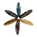 Yeshan Women Barrettes for thick hair with Tortoise Shell Strip colors Acrylic French Hair clips for Ladies,Pack of 6 Yeshan