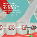 GRIN Braces Flosser, Floss Picks Designed for Braces, 60 Count, Dental Flossers, Recycled Plastic, Ortho Approved, Premium Thin Floss, Includes Handy Wax Scraper and Pick (Pack of 2) Infinity Warehouse