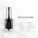 VENALISA 12ML No Wipe Tempered Top Coat, Scratch Resistant Long Lasting High Gloss Soak Off Clear Gel Nail Polish Top Coat 0.43 OZ V VENALISA