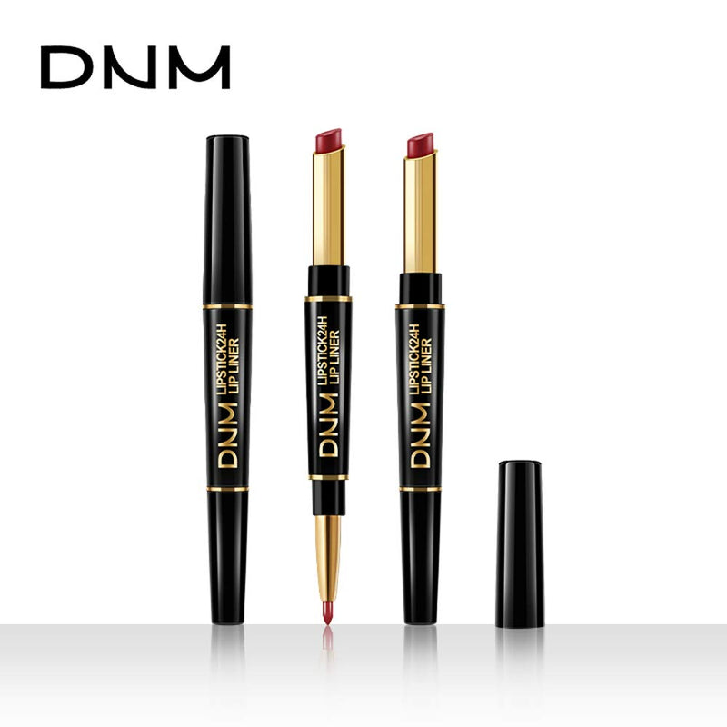 6Pcs Lip Liner and Lipstick Makeup Set,DNM Nude Matte Mat Matt Lipstick 24H and Lip Liner Set Matt Liquid for Black Mature Women Waterproof Long Lasting 24 Pens Lipstick Matte Kit with Lip liners 01 evpct