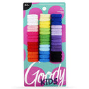 Goody Kids Ouchless Tiny Terry Ponytailers , Assorted Colors - Pain-Free Hair Accessories for Women, Girls, Babies and Teens - Perfect for Long Lasting Braids, Ponytails and More, 42 Count (Pack of 1) GOODY