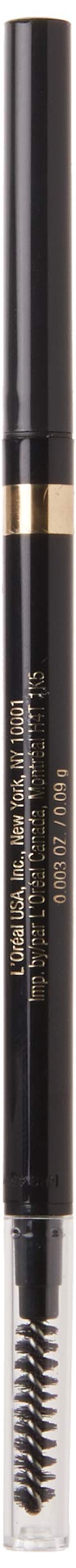 L'Oreal Paris Makeup Brow Definer Waterproof Eyebrow Pencil, Ultra-Fine Mechanical Pencil, Draws Tiny Brow Hairs and Fills in Sparse Areas and Gaps, Soft Black, 0.003 Ounce (Pack of 1) L'Oreal Paris