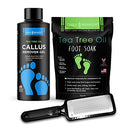 Daily Remedy Tea Tree Oil Foot Soak, Callus Remover Gel & Foot File- Complete 3-In-1 Foot Care Set For Calluses, Cracked Heels, Dry Skin, Foot Odor, Athlete’s Foot- Soothes & Repairs Feet- Made In USA DAILY REMEDY