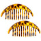 Camila Paris CP2877/2 Set of 2 French Hair Side Combs, Tokyo, Large Interlocking Combs Flexible Durable Strong Hold Hair Clips for Women, No Slip Styling Girls Hair Accessories, Made in France Camila