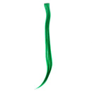 SWACC 12 Pcs Straight One Color Party Highlights Clip on in Hair Extensions Colored Hair Streak Synthetic Hairpieces (Green) SWACC