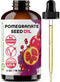 Organic Pomegranate Seed Face Oil. 100% Pure Unrefined Cold Pressed for Essential Oils. Rejuvenates Hair, Promotes Skin Elasticity. Gua Sha Oil. Antioxidant Moisturizer for Hair Skin and Nails 4 oz Premium Nature
