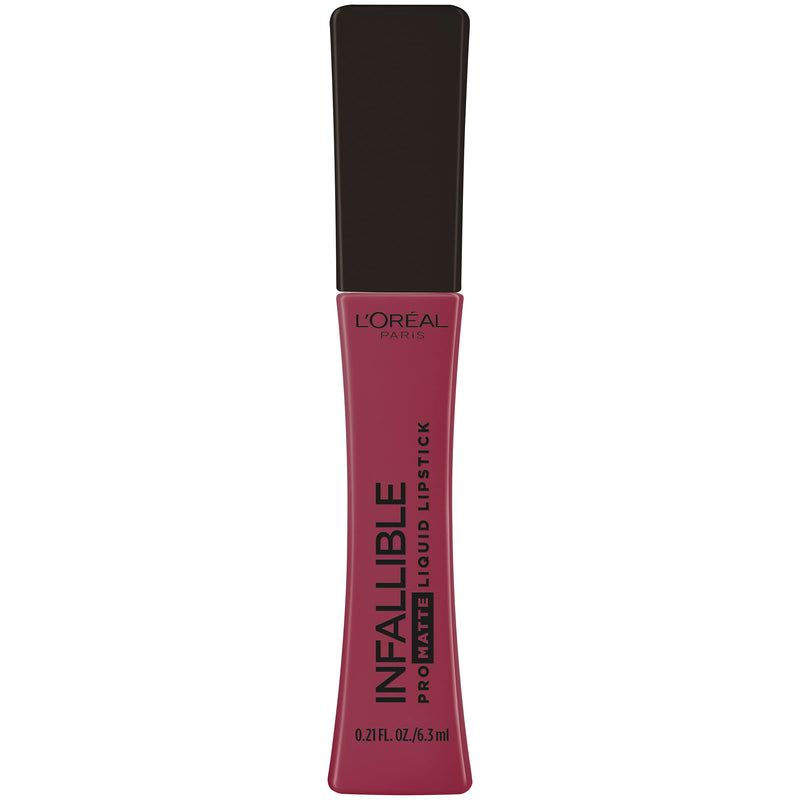 L'Oreal Paris Infallible Pro Matte Liquid Lipstick, Long-Lasting Intense Matte Color, Up to 16HR Wear, highly pigmented, full coverage liquid lipstick, Midnight Mauve, 0.21 fl. oz. L'Oreal Paris