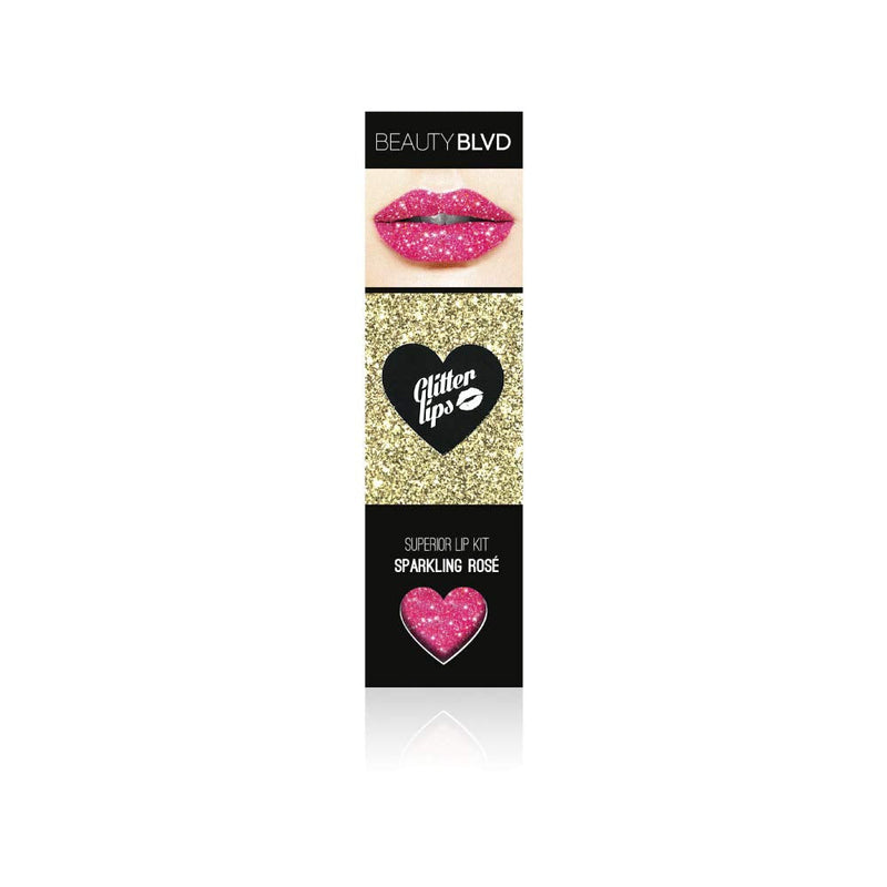 BeautyBlvd Glitter Lips | Glitter Lip Kit | Waterproof & Smudge Proof | Long Lasting | Cruelty Free (Sparkling Rose) BEAUTYBLVD