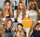 Ombre Blonde Lace Front Wigs Brazilian Brown Hair Honey Blonde 13x4 Lace Frontal Wig 20inch 2 Tones 1B/27