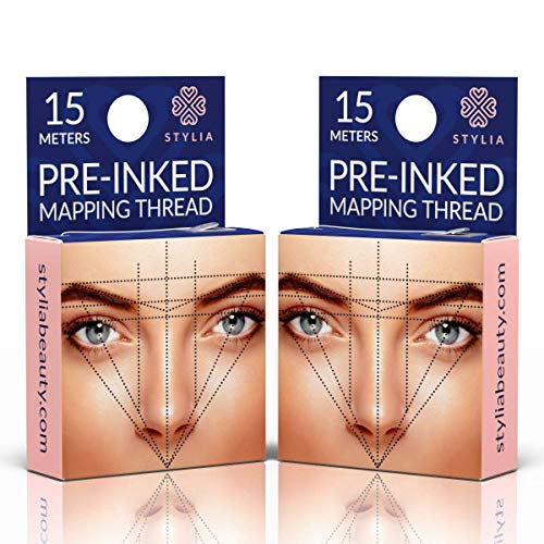 Microblading Supplies Pre-Inked Eyebrow Mapping String – 30 Meters - Ultra-Thin, Mess-Free Thread, Create a Crisp, Spot-on Brow Map Every Time – Hypoallergenic, Cosmetic Grade For Permanent Makeup Stylia