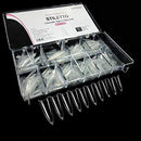 Vivace Clear Stiletto 500 Acrylic False Fake Nail Tips With Clear Plastic Case for Nail Salon Nail Shop (Clear Stiletto) Vivace